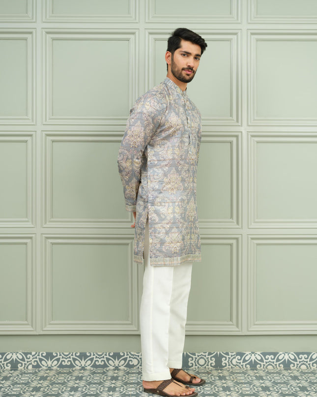 Shahkaar - Printed Kurta For Men