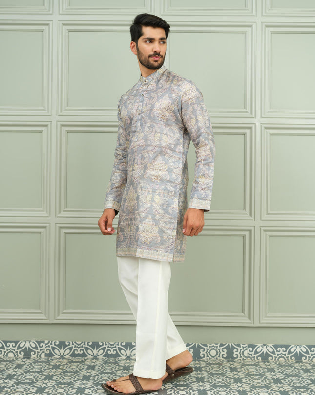 Shahkaar - Printed Kurta For Men