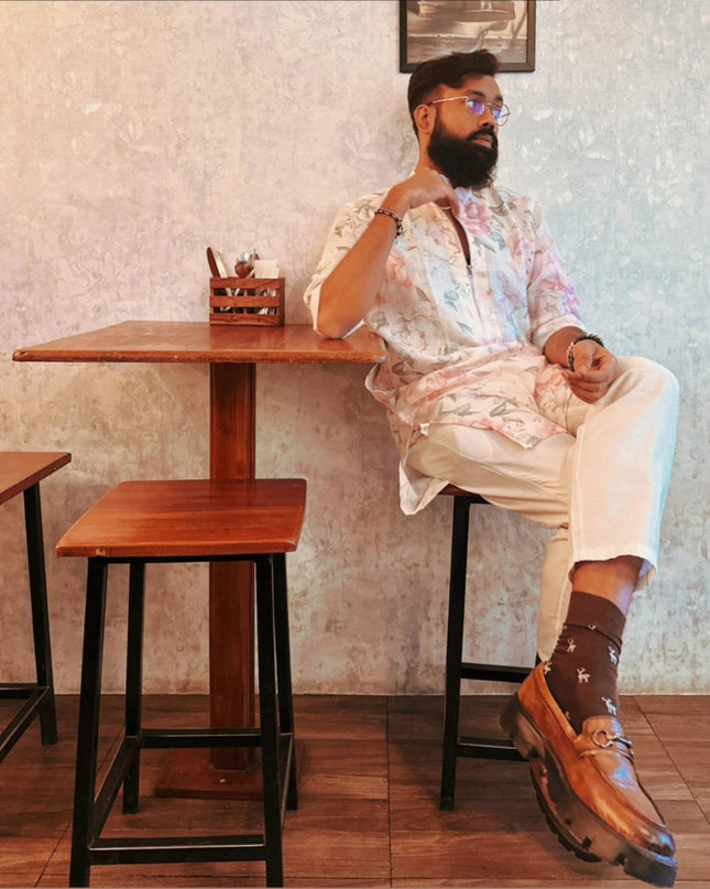 Raees Vibes - Men's Floral Kurta | Khadidhaga