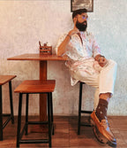 Raees Vibes — Men's Floral Printed Kurta | Khadi Linen Ethnic Wear | Khadidhaga