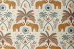 Product with floral and animal pattern on a gray background
