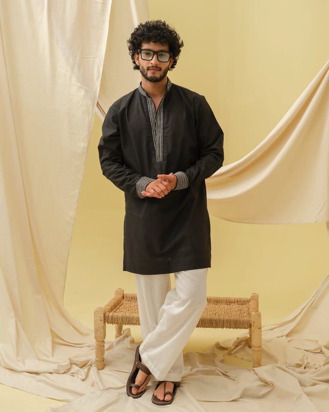 Urban Nawab Kurta (Black)