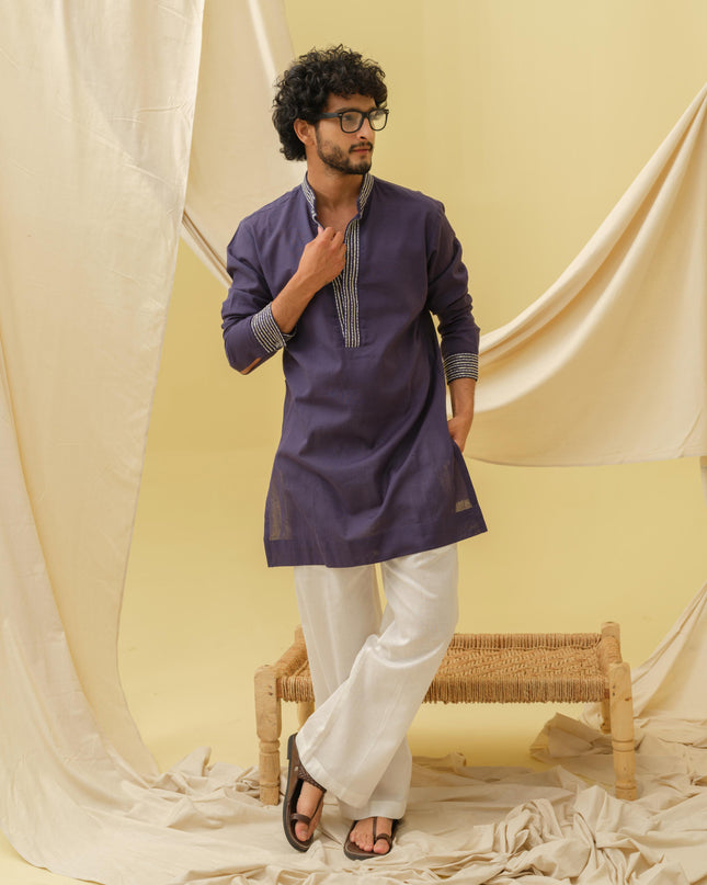 Urban Nawab Kurta (Navy Blue)