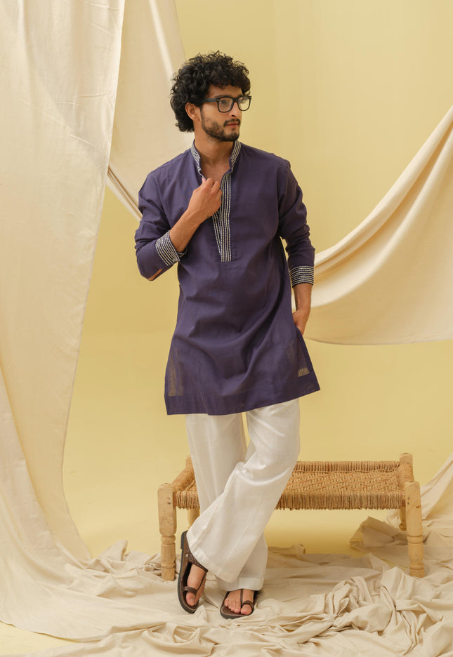 Urban Nawab Kurta (Navy Blue)