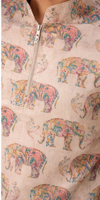 Gajrang — Men's Elephant Motif Printed Kurta | Khadi Linen Ethnic Wear | Khadidhaga