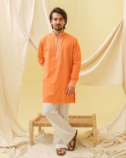 Urban Nawab Kurta (Orange)