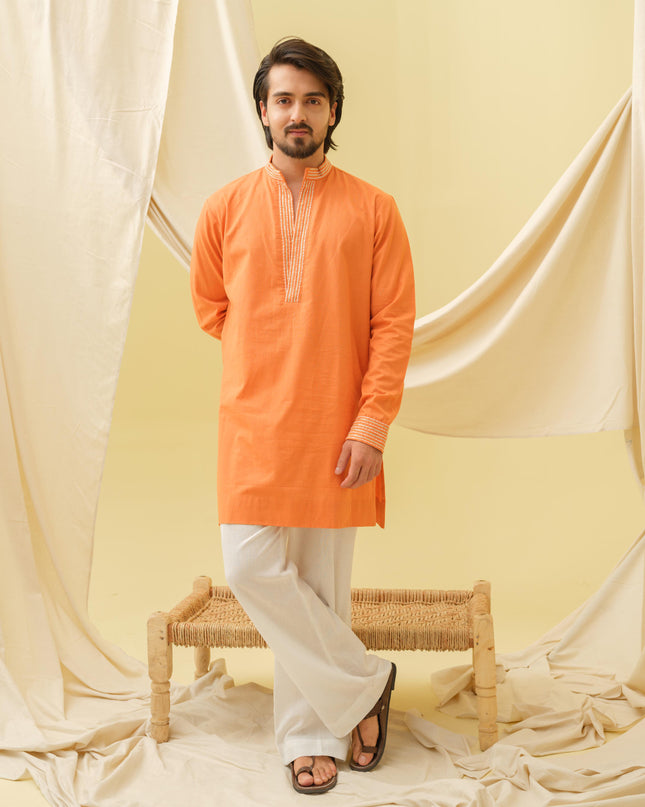Urban Nawab Kurta (Orange)