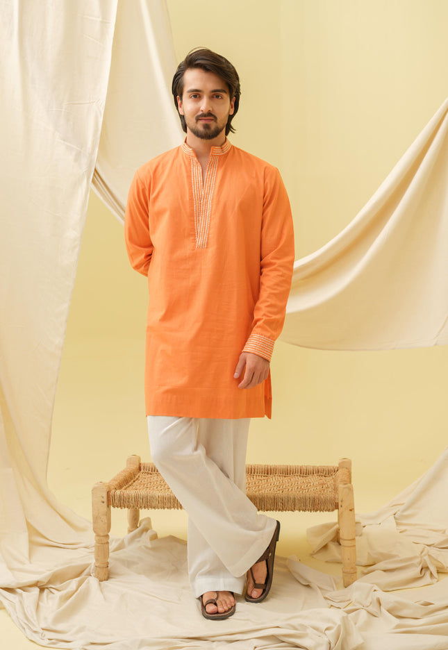 Urban Nawab Kurta (Orange)
