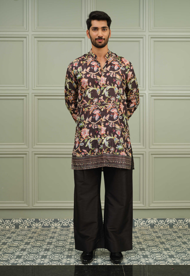 Nawaabi Twist- Printed Kurta For Men