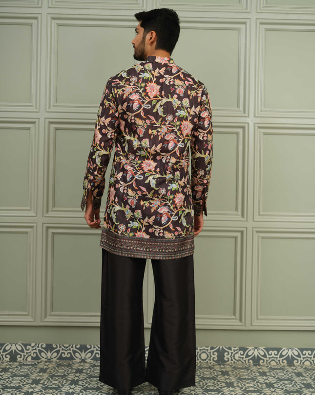 Nawaabi Twist- Printed Kurta For Men