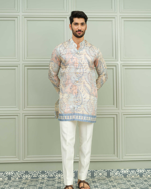 Raja Babu - Printed Kurta For Men